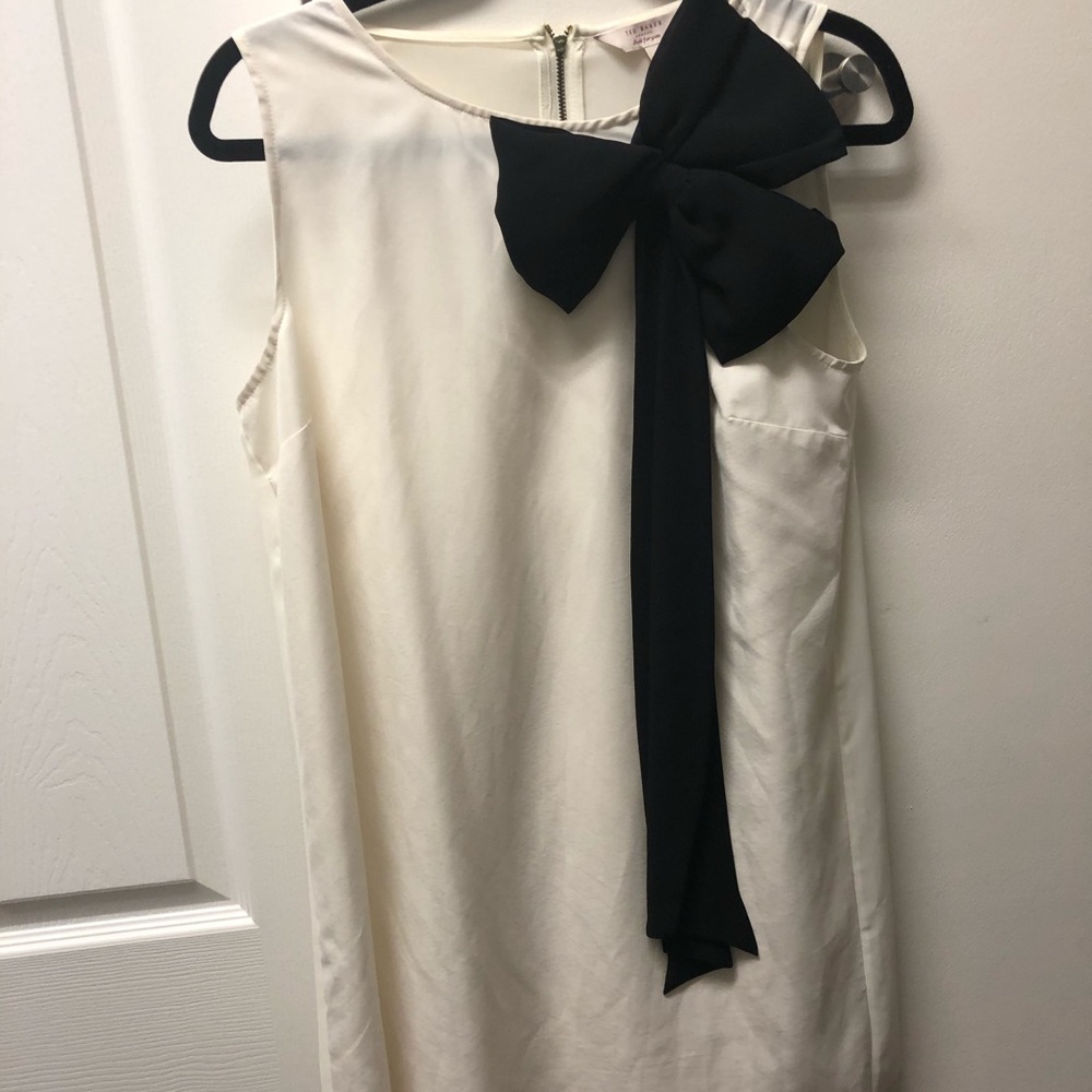 Ted Baker black bow and cream dress